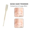 Double Side Comb Facial Hair Removal Portable 360 Degree Rotation Shaving 2 in1 Nose Hair Knife for Nose Hair Trimmer