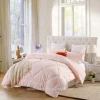 Down Alternative Comforter Box Stitched Quilted Comforter Insert Pink