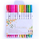 RIANCY Coloring Markers 100 Dual Tip Brush Marker Pens Fine Point Artist  Colored Drawing Pen Journaling Art School Supplies For Kids Adult Coloring