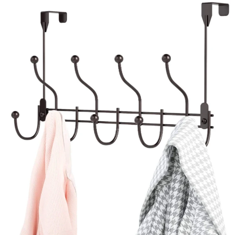 Durable kitchen bedroom towel rack stainless steel metal over the door hook