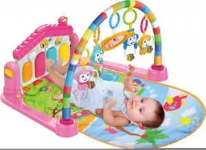 Early educational colorful multifunction musical fitness rack toys game play gym mat
