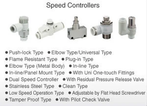 Easy to use one-touch fitting speed controller pneumatic parts