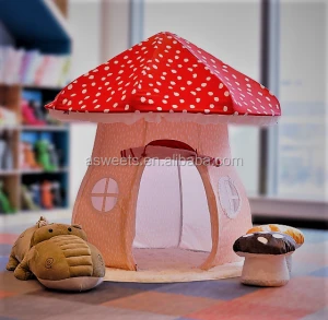 Eco Friendly Mushroom Play Tent  Indoor Handmade Tent Kids Playhouse