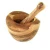 Import Eco-friendly Natural Olive Wood (HandMade) Rustic Mortar &amp; Pestle 16cm from Tunisia