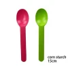 EcoNewLeaf Wholesale Dessert Spoon Disposable Plastic Ice Cream Color Changing Spoon