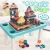 Import educational DIY toy middle size 100pcs building block toy with desk from China