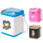 Electric Cleaner Dollhouse Toy Cosmetic Brush Powder Puff Cleaning Blender Tool Beauty Plastic Portable Mini Washing Machine