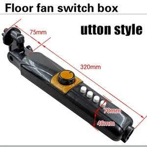 Electric fan accessories floor fan junction box housing switch  black button box  plastic part
