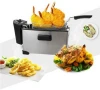 Electric fryer household mini 2.5L small commercial home deep fryer stainless steel fast heating provincial fried chicken wings