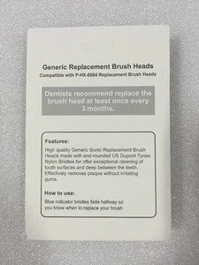 Electric toothbrush head replacement For Philips P-HX6064 black