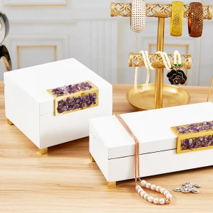 Elegant Design Agate Ethnic Jewelry Box