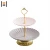 Import Elegant Design Cake Serving Display Stand 2 Tier Cup cake Stand with Gold Plated Tray for Party Wedding from China