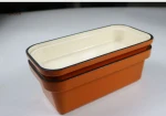 Enamel Cast Iron Deep Baking Dish Roaster Pan Lasagna Pan with lid