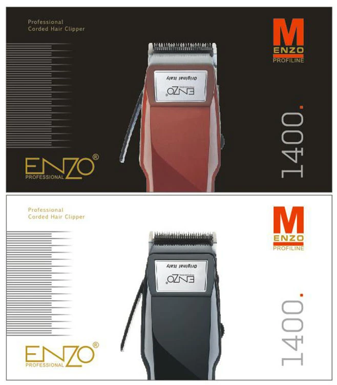 ENZO Iraq new design fashion low price hair salon long life OEM custom high power men manual hair trimmer with limit combs