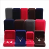 Exquisite Design Velvet Fabric Packaging Pendant Box Jewelry Boxes Fast Delivery