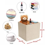Fabric Stackable Collapsible Closet Organizers Foldable Storage Boxes & Bins For Bedroom