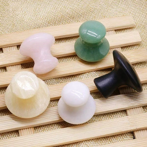 Facial Jade Gua Sha Massage Tool Natural Mushroom Gua Sha Board Stone Body Facial Eye Scraping Health Care Massage