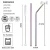 Import Factory Direct Sale Colorful Stainless Steel Drinking Straw Color Metal Straw from China
