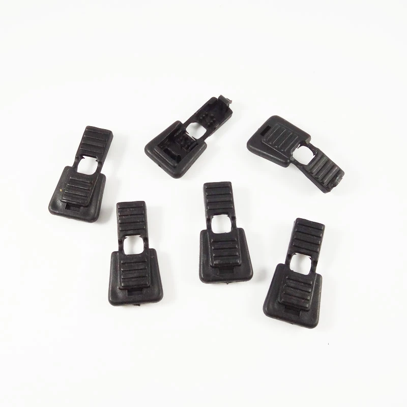 Factory Direct Sale Hot black good quality plastic drawstring 4mm black plastic cord lock end