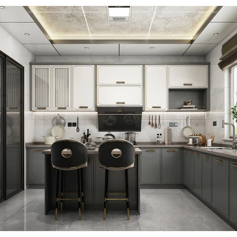 Buy Factory Price Custom Modular Solid Wood Kitchen Modern Design Smart ...