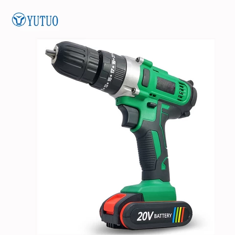 Factory Price Household Power Tools Rechargeable 20V Li-ion battery Dual-speed Brushless Electric Cordless Mini Drill