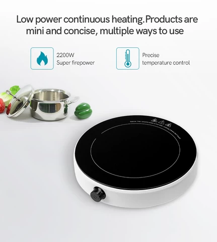 Factory Supplier 2200 Watt Round One Burner Induction Stove Mini Concise Induction Cooker