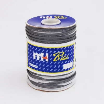 Factory Supply 100% Polyester 10mm Reflective Bias Cord Piping Tape for Outdoor Garment