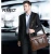 Import Fashion adjustable strap handle documents shoulder leather briefcase men hot sale classic men laptop briefcase from China