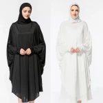 fashion batwing sleeves turkish gowns wear muslim turban islamic clothing abayas womens modest dresses