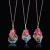 Import Fashion Hot Sale Color Artificial Crystal Pendant Necklace Transparent Jewelry Decoration Women Necklace from China
