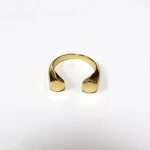 Fashion New Creative Smooth Geometric Opening Rings New Arrival Adjustable 18k Gold Plating Hexagonal Finger Rings