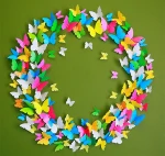 Fashion style wedding wall sticker decoration supplies in guangzhou 3 D butterfly magnet for wall decor curtain decoration