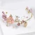 Import Fashion Temperament Gold Handmade Colorful Flower Bride Headband Ladies Bridal Hair Accessories from China