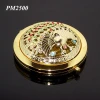 Fashion Unique Crystal Peacock Shaped Hollow Metal Pocket Mirrors Exquisit Souvenir Gift Stainless Steel Fancy Makeup Mirror