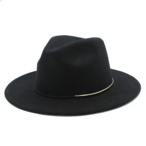 Fashion Wool Women Outback Fedora Hat For Winter Autumn ElegantLady Floppy Cloche Wide Brim Jazz Caps