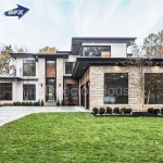 Fast construction Prefabricated Light Steel Frame House / Luxury Prefab Villa
