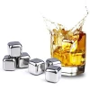 FDA &amp; LFGB Whiskey Stones Stainless Steel Ice Cubes Reusable Chilling Frozen Rocks for Whiskey Wine Beverage