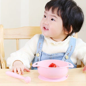 FDA Non-Toxic Dessert Feeding Plate Silicone Suction Bowl For Baby
