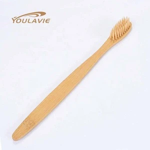FDA&CE OEM Natural Bamboo Toothbrush With Charcoal Fibre Bristles