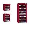 FF316 4/5/6/8Tiers Standing Shoe Cabinet Home Storage Shoe Organizer Fabric Shoe Racks with Nonwoven Dustproof Cover