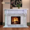 Fire place stone marble fireplace mental