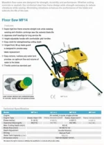 Floor Saw (MFS14) cutter with Honda engine
