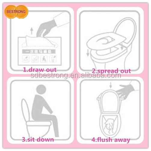 Flushable Disposable Paper Toilet Seat Cover for Travel