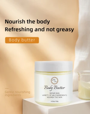 Free sample private label natural organic shea butter body lotion moisturizing whitening body butter