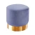 Free sample wholesale home furniture multi-color optional velvet round footstool ottoman pouf with stainless steel base