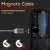 Free Shipping High Quality Oem Nylon Magnetic Usb Cable Mini Usb Cable 3 In 1 Magnetic Usb Cable