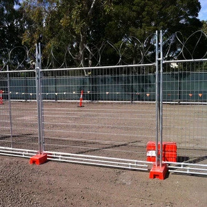 Free standing Australia temporary fencing stands concrete