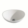 FW-2220 White artificial stone sink for bathroom / hotel
