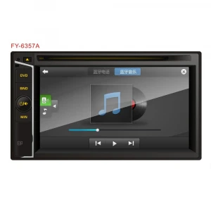 (FY-6357A) Universal double din 6.2 inch capacitive touch screen car DVD player
