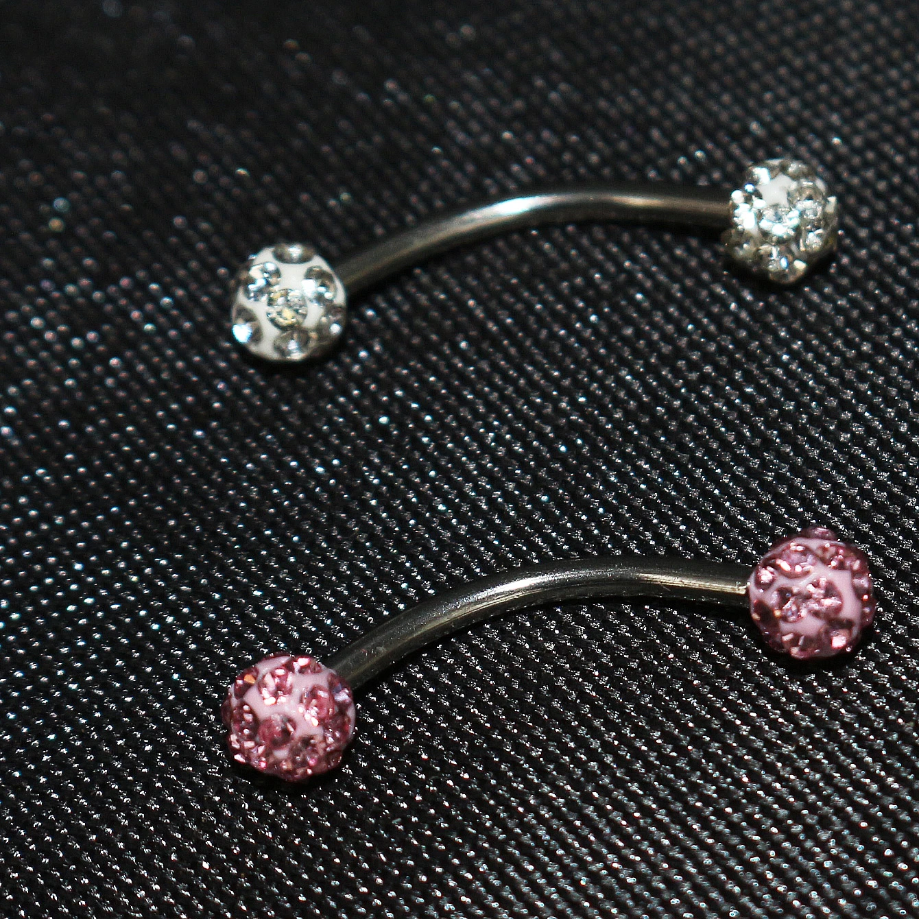 Gaby Stainless Steel Ferido Ball Eyebrow Ring Gem Piercing Jewelry